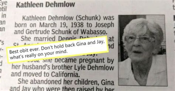 Kathleen Dehmlow's Obituary: A Family's Public Message and Its Impact
