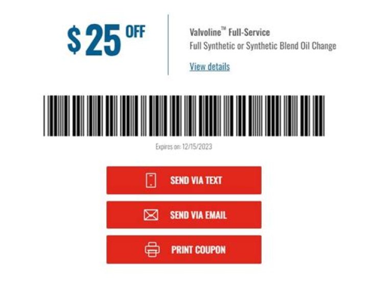 Score Big with Valvoline Coupon $25 Synthetic 50% Off Near Me &ndash; Your Ultimate Guide to Oil Change Savings