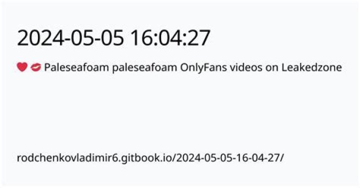 Understanding the @paleseafoam Leak: A Closer Look at Digital Privacy