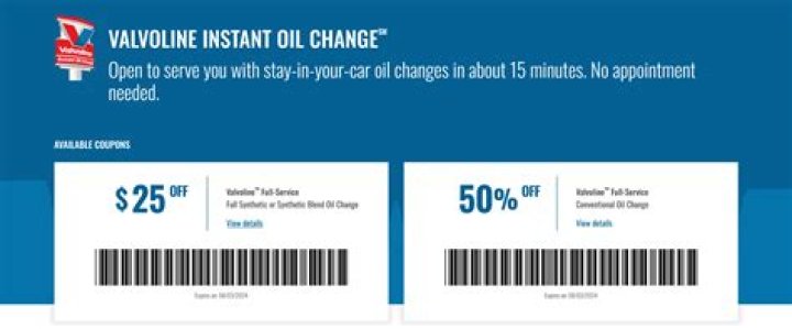 Valvoline Oil Change Coupon 50 Percent Off $25: The Ultimate Guide to Save Big